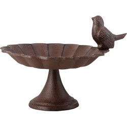 Best for Birds Vogelbad voederschaal - op voet - gietijzer - 15 cm - Vogelvoederschalen
