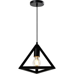 QUVIO Hanglamp met metalen frame driehoek zwart - QUV5151L-BLACK