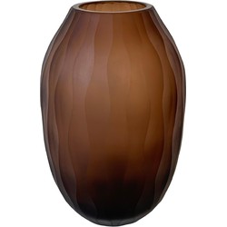 PTMD Vaas Mishan - 16x16x25 cm - Glas - Bruin