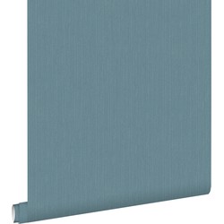 ESTAhome behang denim structuur donker vintage blauw - 53 cm x 10,05 m - 138809