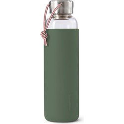 Zwarte+Blum Glazen Waterfles - 0,6 liter - Olijf