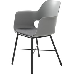 Eetkamerstoel Stof - Grijs - 57x59x83cm - Stoel Whistler