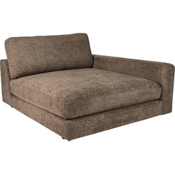 PTMD Nilla sofa chaise longue arm right SiC Ant5 Brown