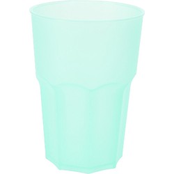 Limonade/drinkbeker kunststof - mintgroen - 480 ml - 12 x 9 cm - Bekers