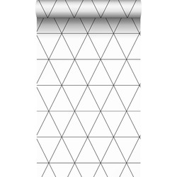 Origin Wallcoverings behang grafische driehoeken zwart wit - 0,53 x 10,05 m - 347683
