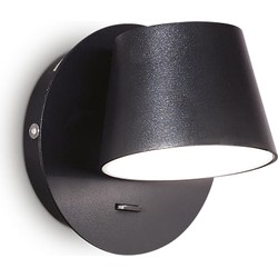 Ideal Lux - Gim - Wandlamp - Aluminium - LED - Zwart