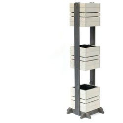 Westmann Maja Houten Plantenbak Pilaar 50x50x170 cm - Grijs