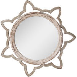 Clayre & Eef Spiegel Beige Hout