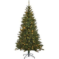 Black Box Kunstkerstboom Kingston - 125x125x230 cm - PVC/Hardnaald - Groen - 280LED