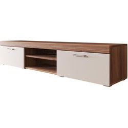 Meubella - TV-Meubel Slim - Creme - Eiken - 200 cm