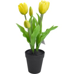 Tulp in Pot 30,5cm Geel