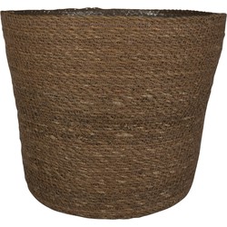 Ter Steege Plantenmand - zeegras - rotan - bruin - 26 x 23 cm - Plantenpotten