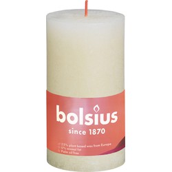 Rustiek Shine stompkaars 130/68 Soft Pearl - Bolsius