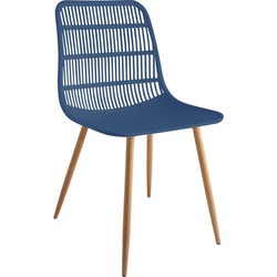 Tamy - Set van 4 stoelen - Blauw