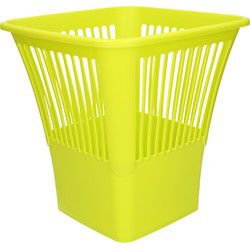 PlasticForte Afvalemmer - plastic - groen - 30 cm - vierkant - Prullenmanden