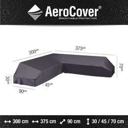 Loungeset platformhoes links 375x300x90xH30/45/70 cm
