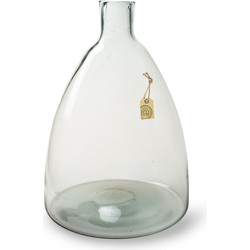 Transparante Eco vaas/vazen met hals van glas 36 x 24 cm - Vazen