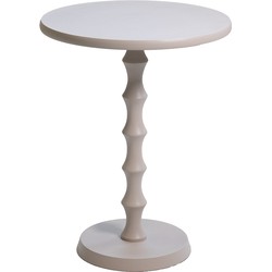 Bijzettafel Rond - Metaal Beige - 40x40x51,5cm - Fiene