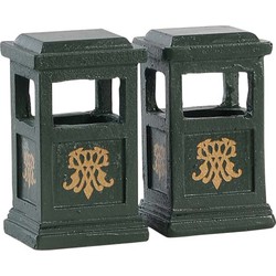 Green trash can set of 2