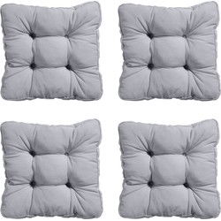 Madison -  Zitkussen Florance Panama light grey - Ca. 47x47 cm - Set van 4