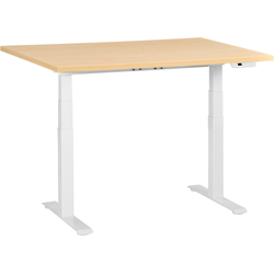 DESTINES - Elektr bureau - Wit/Lichtbruin - 120 x 60 cm - Vezelplaat