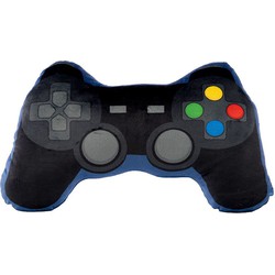 Game controller pluche kussen - 35 cm - zwart - fun cadeau - sierkussens - Sierkussens