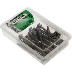 Spaanpl.schr. rvs 5.0x70mm 25st