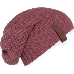 Knit Factory Coco Gebreide Muts Heren & Dames - Sloppy Beanie - Stone Red - One Size