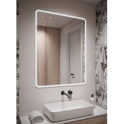 Badplaats Badkamerspiegel Rocca LED - 70 x 90 cm - LED verlichting - Badkamer Spiegel - Spiegel Douche