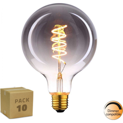 10 pack Vintage Highlight Kristalglas Filament Lamp Smoke – Dimbaar