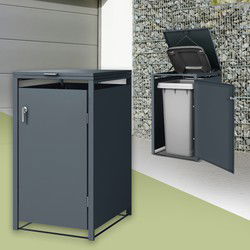 1 afvalbak tot 240 liter 68x80x116,3 cm gemaakt van staal in antraciet ML design