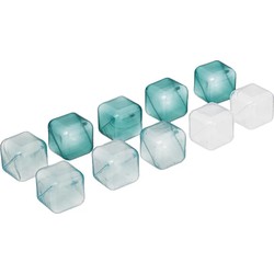 5Five Ijsklontjes - 10x - herbruikbaar - gekleurd - ijsblokjes - IJsblokjesvormen