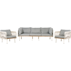 Beliani SENISE - Loungeset-Grijs-Aluminium