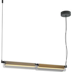 Maytoni - Hanglamp Flat - Metaal - Zwart en messing