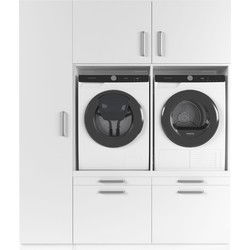 Wasophoogte Wasmachine Kast Lyon – Pure Wit
