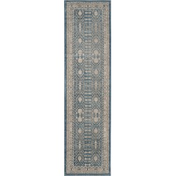 Safavieh Traditional Indoor Woven Area Rug, Sofia Collection, SOF376, in Blue & Beige, 66 X 183 cm