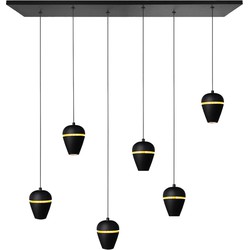 Highlight - Kobe - Hanglamp - LED - 75 x 75  x 150cm - Zwart