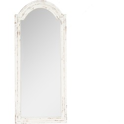 Clayre & Eef Spiegel  58x135 cm Wit Grijs Hout Grote Spiegel