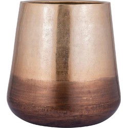 PTMD Nouska Bloempot - 57 x 57 x 59 cm - Aluminium - Goud