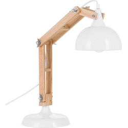 Beliani SALADO - Tafellamp-Wit-Rubberhout
