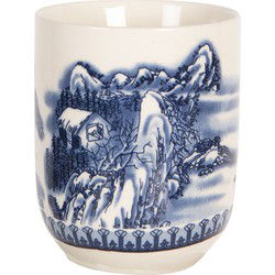 Clayre & Eef Mok Beige Blauw Porselein