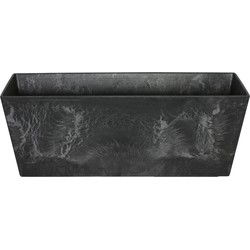 Ter Steege Plantenbak - gerecycled kunststof - zwart - 55 x 17 cm - Plantenbakken