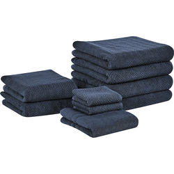 Beliani MITIARO - Handdoek-Blauw-Badstof