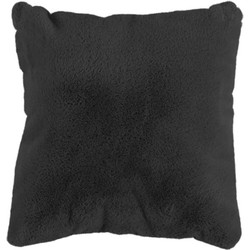 Tapijtenloods Heaven Vacht - Kussen Fluffy - Hoogpolig - Soft Touch Effen - Antraciet- 48x48 CM