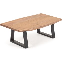 Kave Home - Salontafel Alaia van massief acaciahout met een natuurlijke afwerking 115 x 65 cm