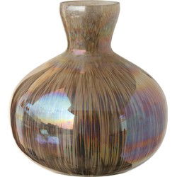 PTMD Xela Vaas - 20 x 20 x 22 cm  - Glas - Grijs