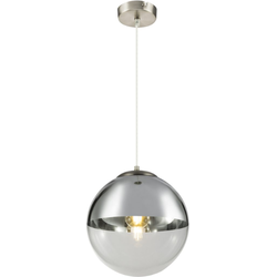 Moderne hanglamp Varus - L:30cm - E27 - Glas - Grijs