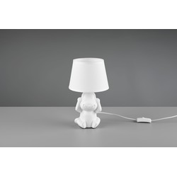 Moderne Tafellamp  Nilson - Kunststof - Wit