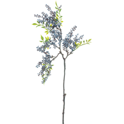 Poke berry spray blue 66 cm kunstbloem - Nova Nature