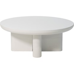 Salontafel Rond 90cm - Wit Betonlook - Miso